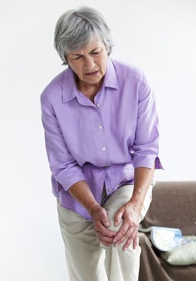 Knee pain due to arthrosis